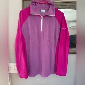 Columbia Pink and Purple Quarter-Zip Pullover